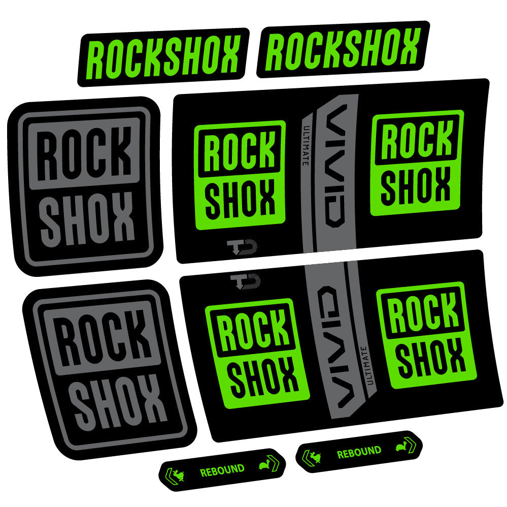 Stickers RockShox Vivid Coil Ultimate compatibles - Autocollants amortisseur VTT