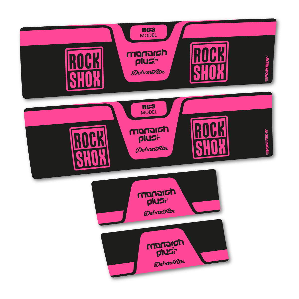 Bubblegum Pink decal for RockShox Monarch Plus RC3 2015 rear shock – bike sticker vinyl