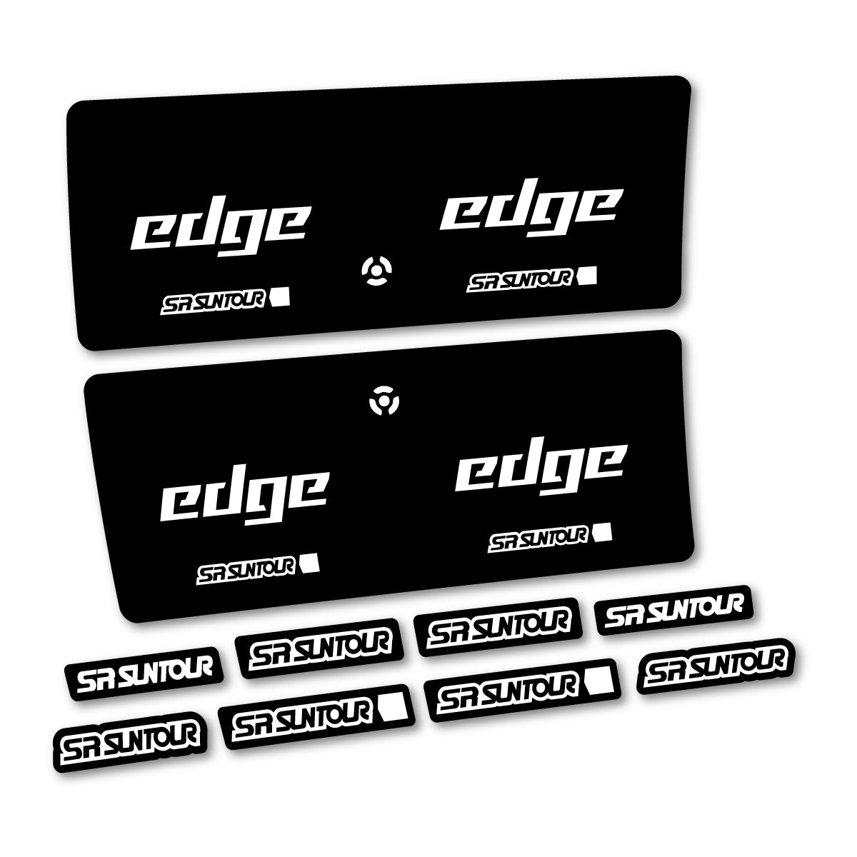 Stickers compatibles SR Suntour Edge X SV R 2CR 2024-2025 pour amortisseur – autocollants vinyle - Blanc