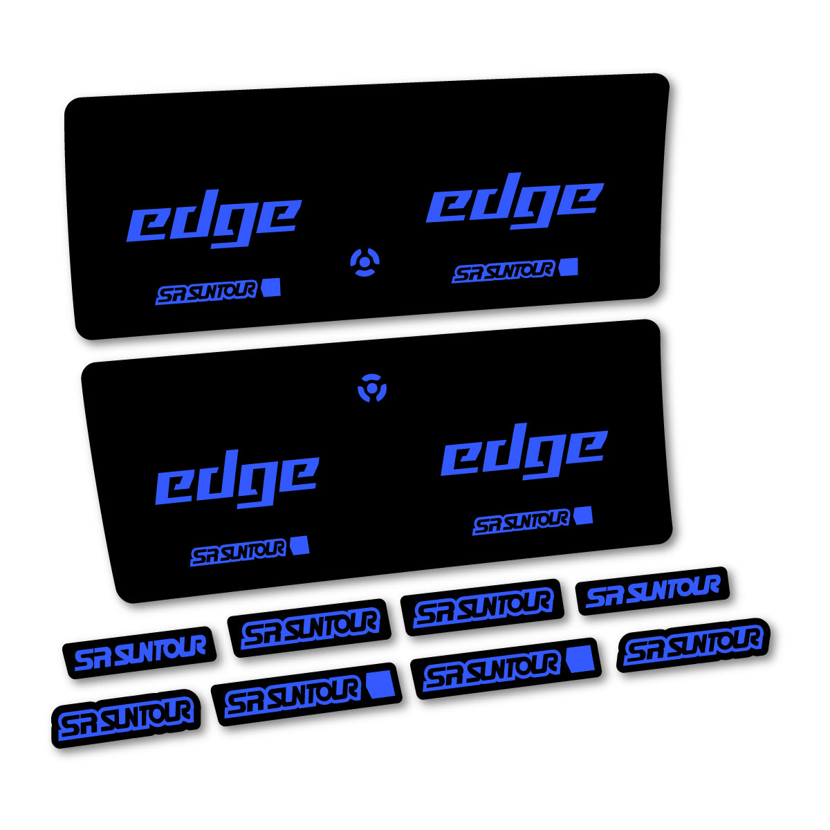 Stickers compatibles SR Suntour Edge X SV R 2CR 2024-2025 pour amortisseur – autocollants vinyle - Bleu