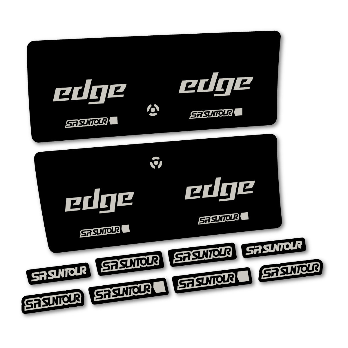 Stickers compatibles SR Suntour Edge X SV R 2CR 2024-2025 pour amortisseur – autocollants vinyle - Gris Pastel