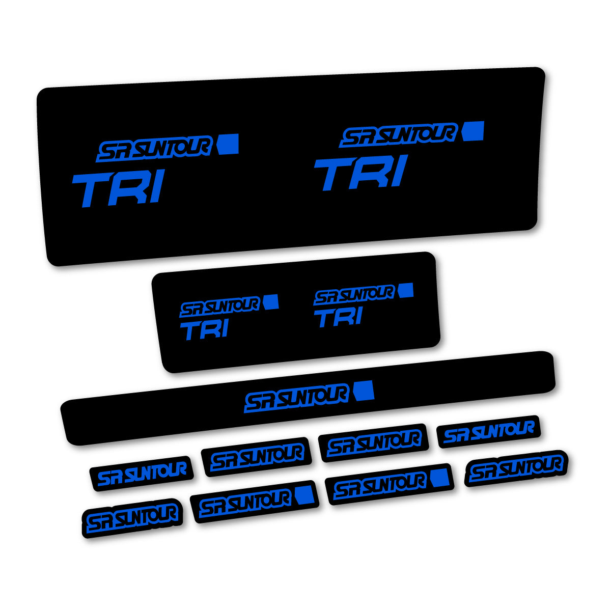 Stickers compatibles SR Suntour TriAir LVN R 2024-2025 pour amortisseur – autocollants vinyle - Bleu Mer