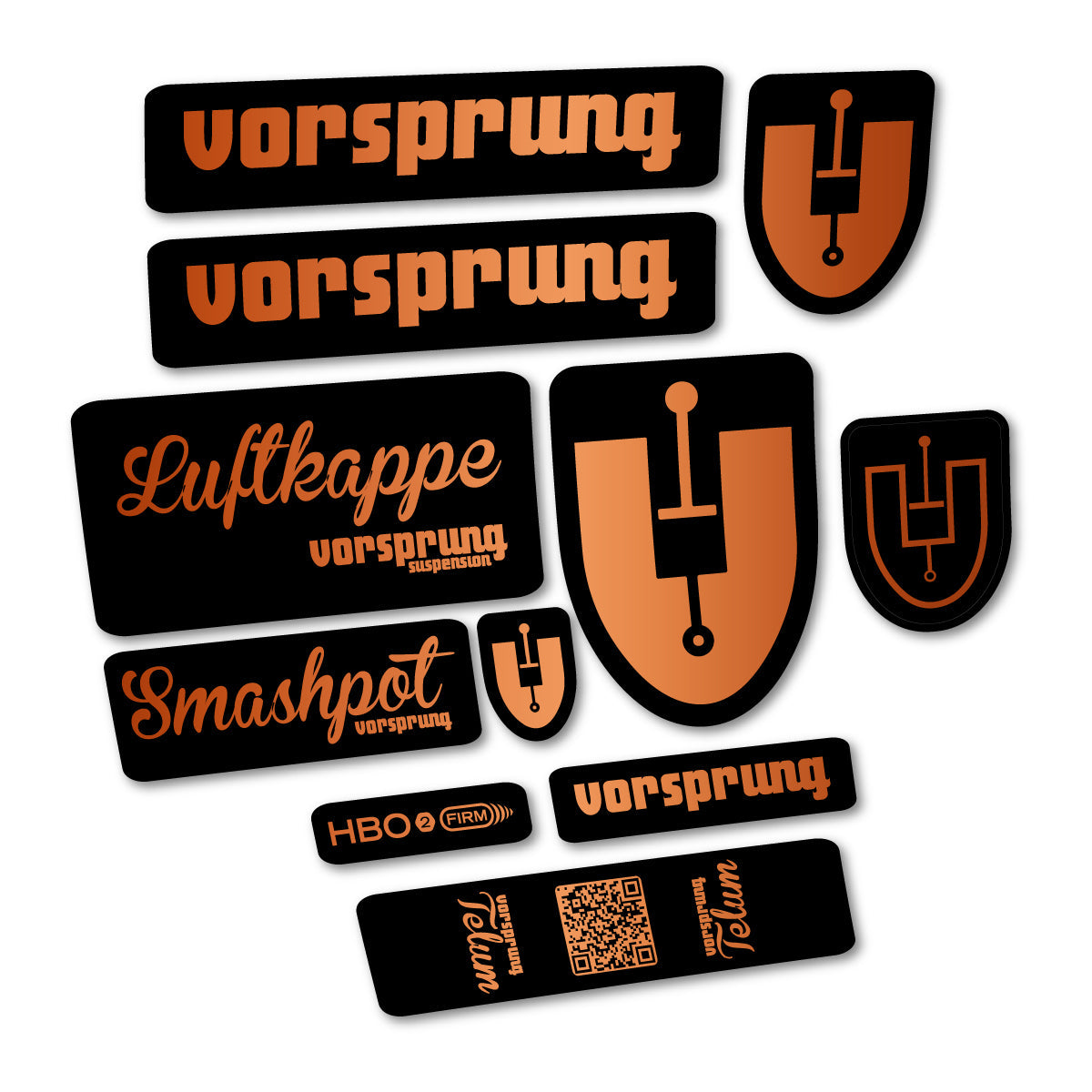 Bronze decal for Vorsprung Smashpot fork – bike sticker vinyl