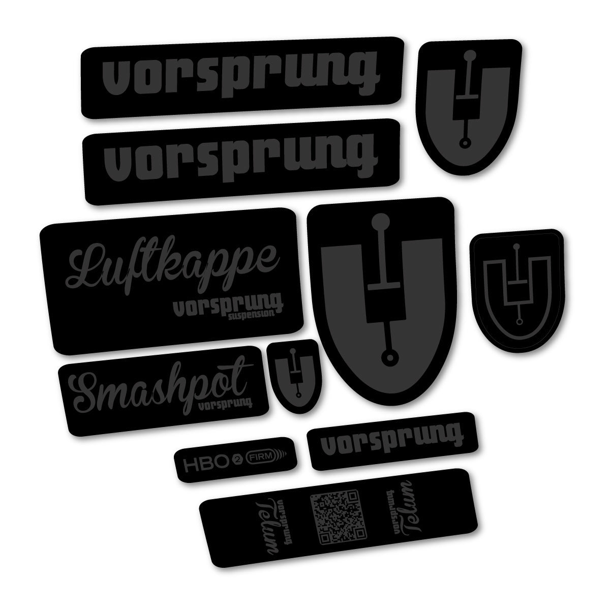 Very Dark Grey decal for Vorsprung Smashpot fork – bike sticker vinyl