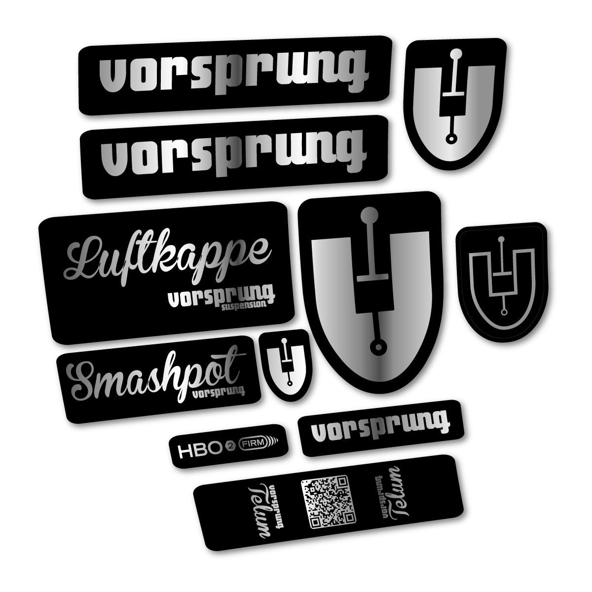 Chrome Silver decal for Vorsprung Smashpot fork – bike sticker vinyl