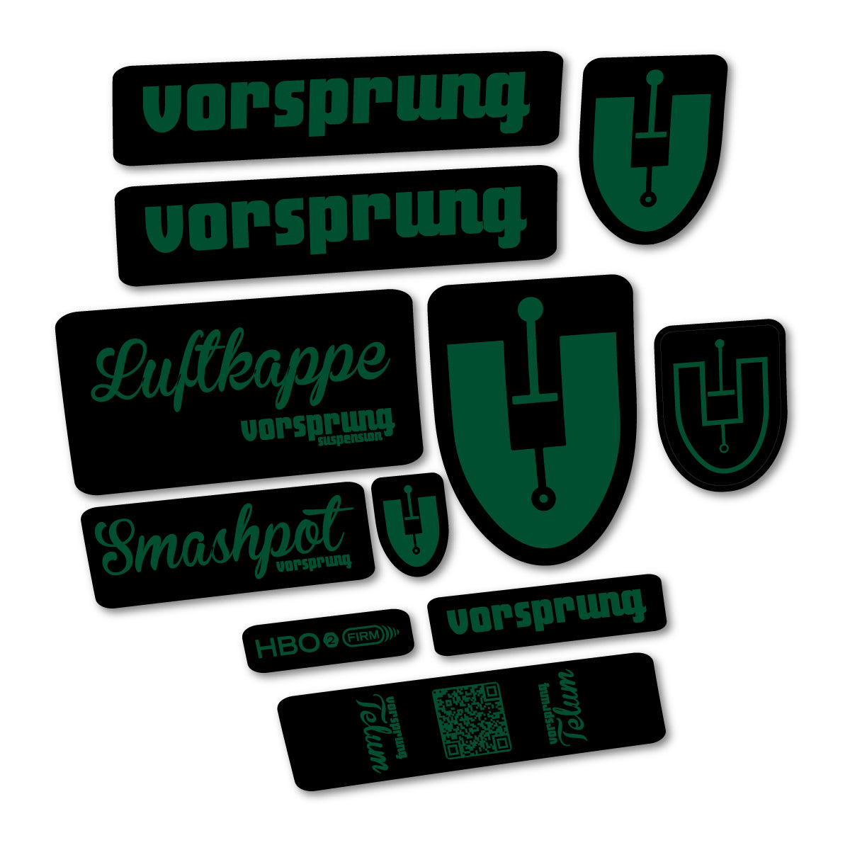 Dark Green decal for Vorsprung Smashpot fork – bike sticker vinyl