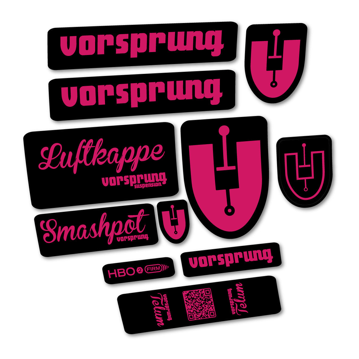 Dark Pink decal for Vorsprung Smashpot fork – bike sticker vinyl