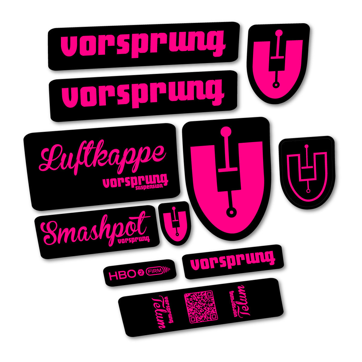 Fuchsia decal for Vorsprung Smashpot fork – bike sticker vinyl