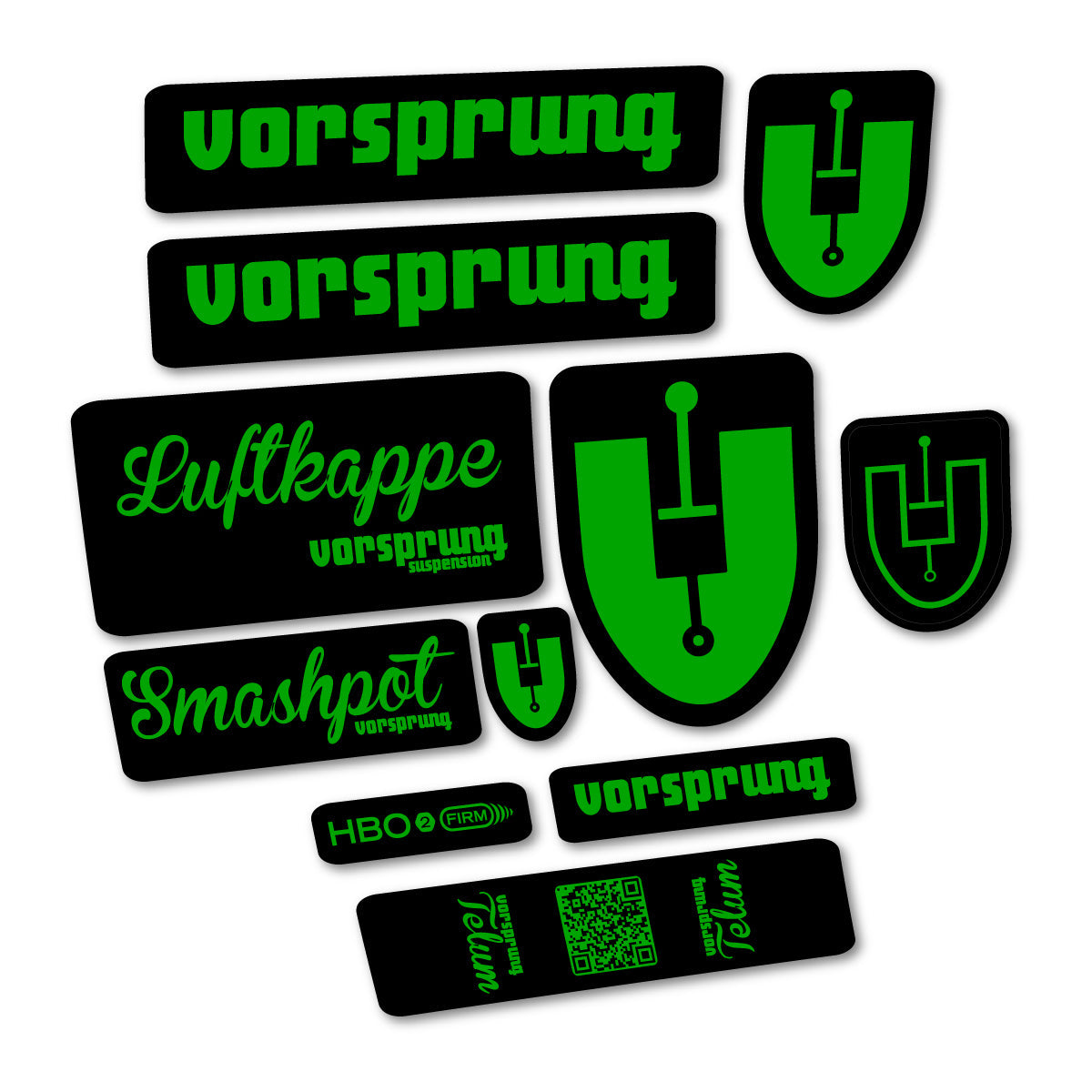 Green decal for Vorsprung Smashpot fork – bike sticker vinyl