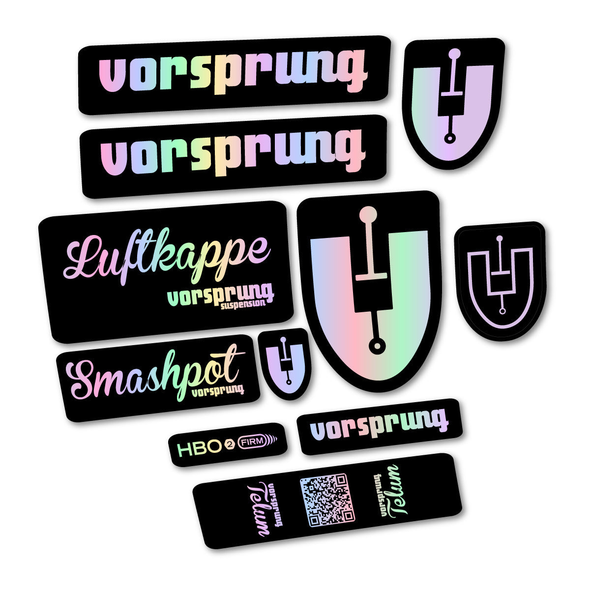 Hollographic decal for Vorsprung Smashpot fork – bike sticker vinyl