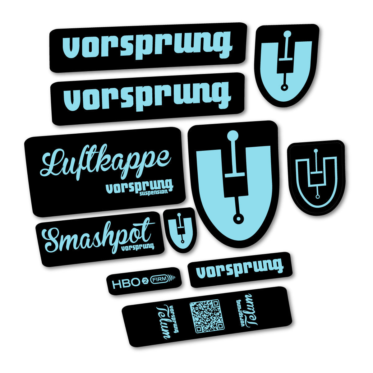 Sky Blue decal for Vorsprung Smashpot fork – bike sticker vinyl