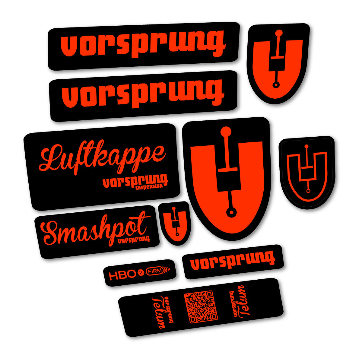 Luminous Orange decal for Vorsprung Smashpot fork – bike sticker vinyl