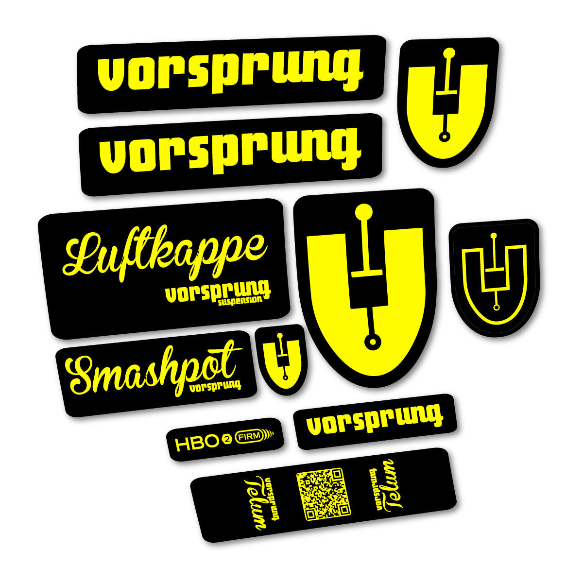 Lemon Yellow decal for Vorsprung Smashpot fork – bike sticker vinyl