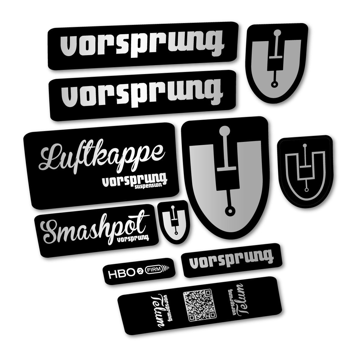 Light Silver decal for Vorsprung Smashpot fork – bike sticker vinyl