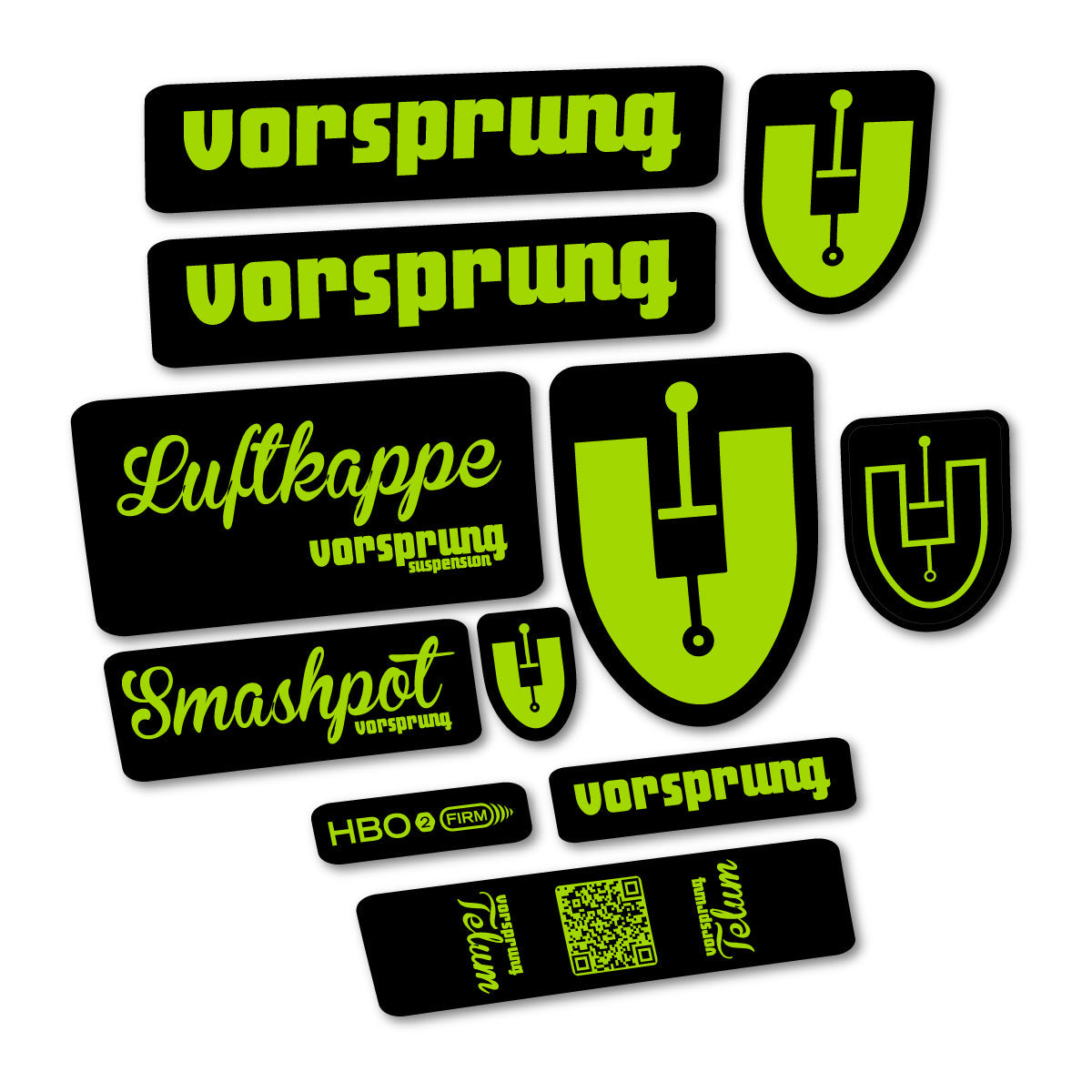 Lime Green decal for Vorsprung Smashpot fork – bike sticker vinyl