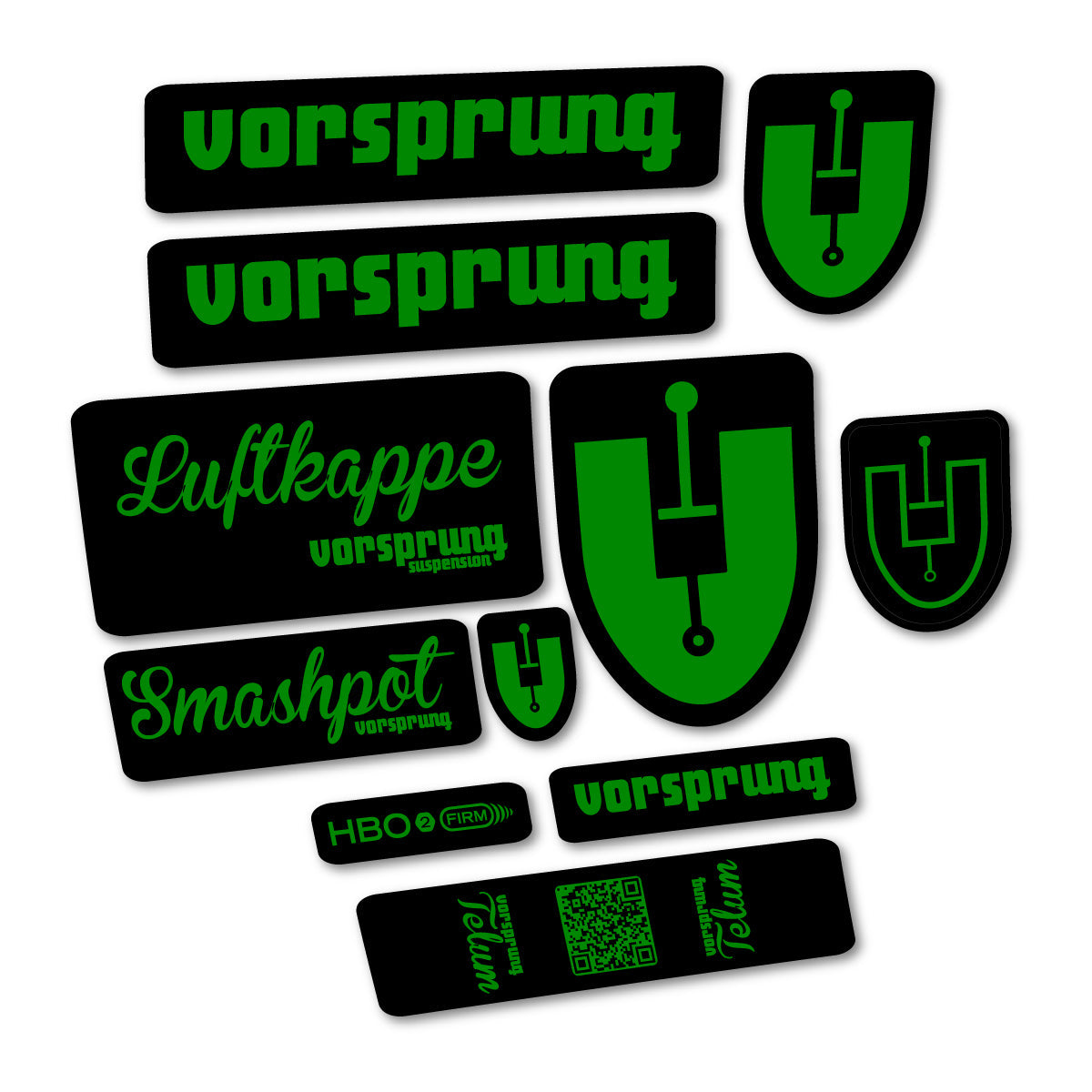 Medium Green decal for Vorsprung Smashpot fork – bike sticker vinyl