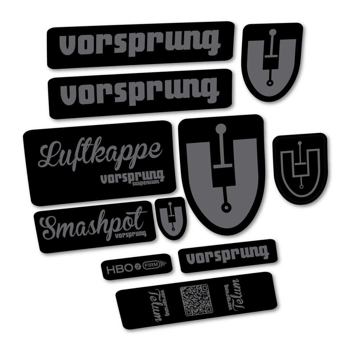 Medium Grey decal for Vorsprung Smashpot fork – bike sticker vinyl