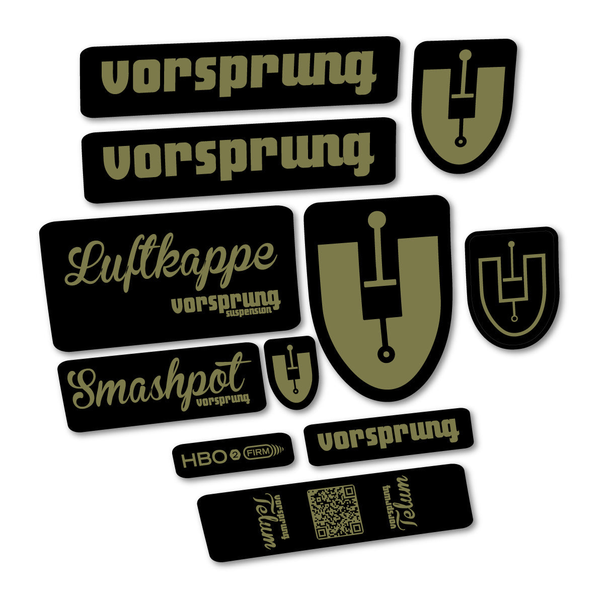 Khaki decal for Vorsprung Smashpot fork – bike sticker vinyl