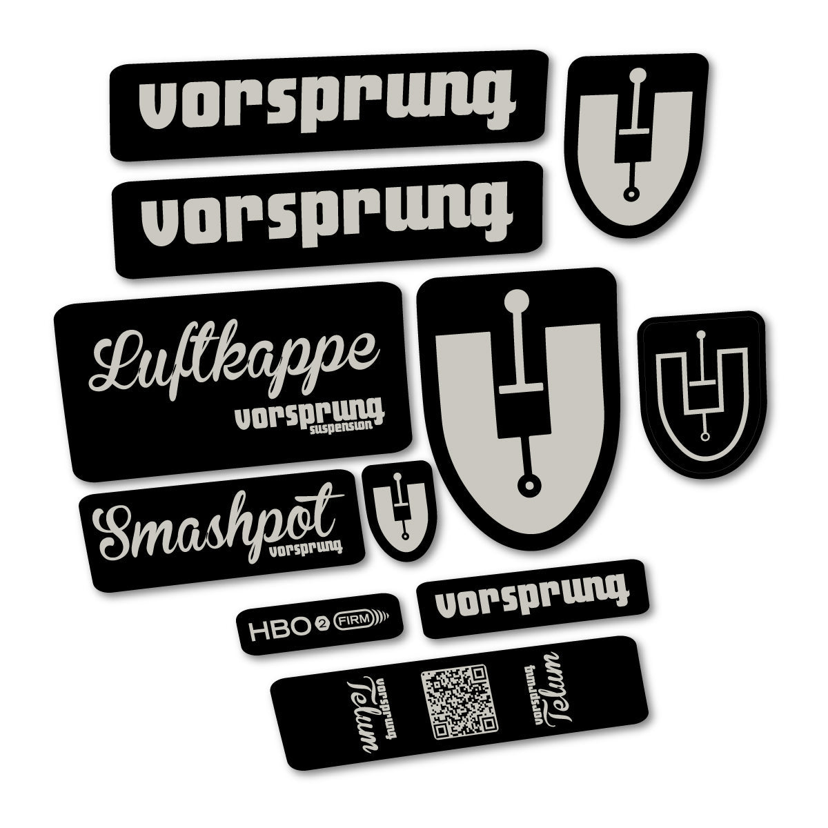 Light Grey decal for Vorsprung Smashpot fork – bike sticker vinyl