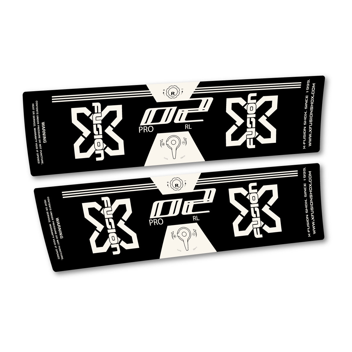 Stickers compatibles Xfusion 02 Pro RL 2018 pour amortisseur – autocollants vinyle - Blanc Cassé