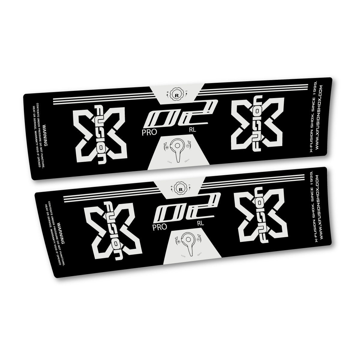 Pearl Grey decal for Xfusion 02 Pro RL 2018 rear shock – bike sticker vinyl