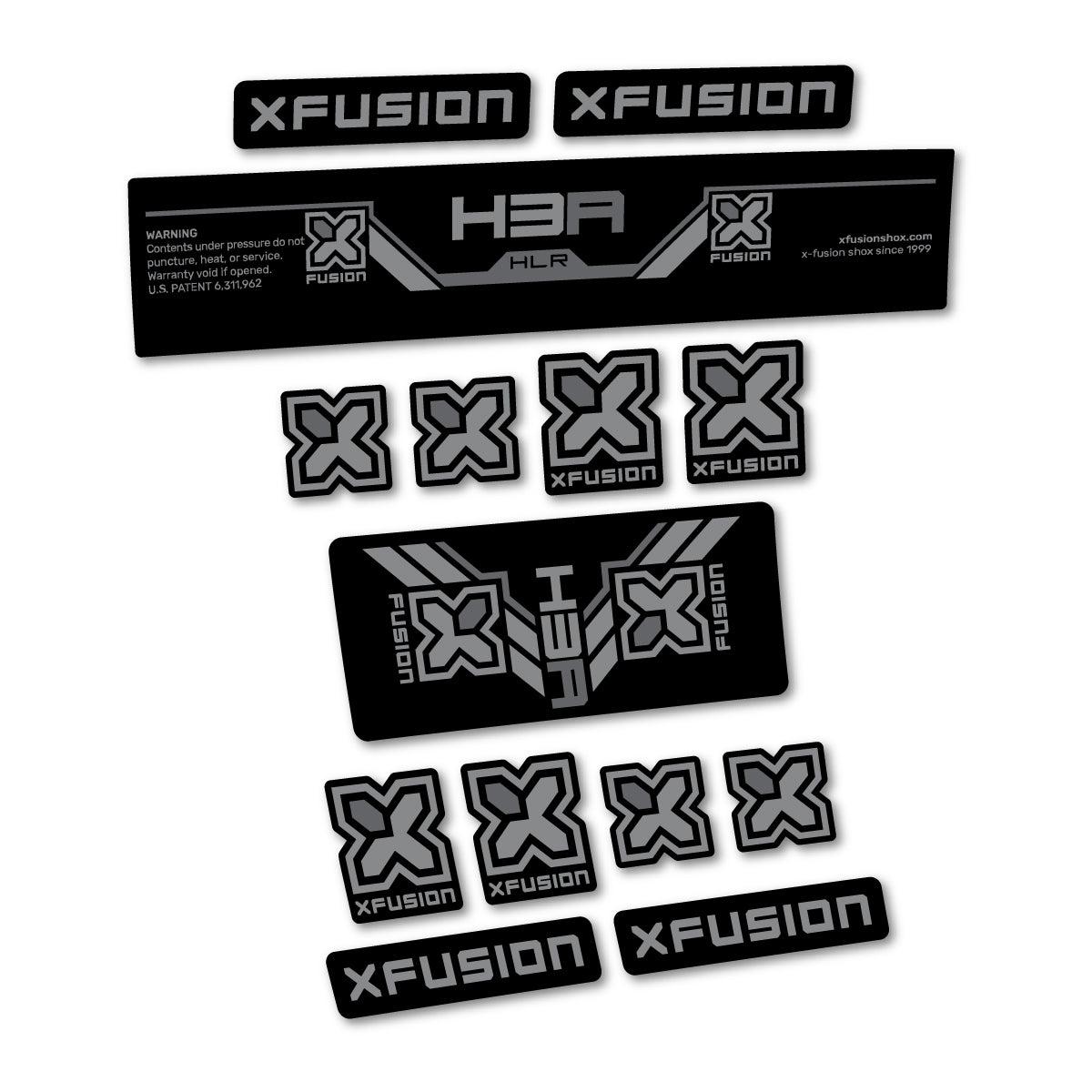 Traffic Grey decal for Xfusion H3A HLR 2026 rear shock – bike sticker vinyl