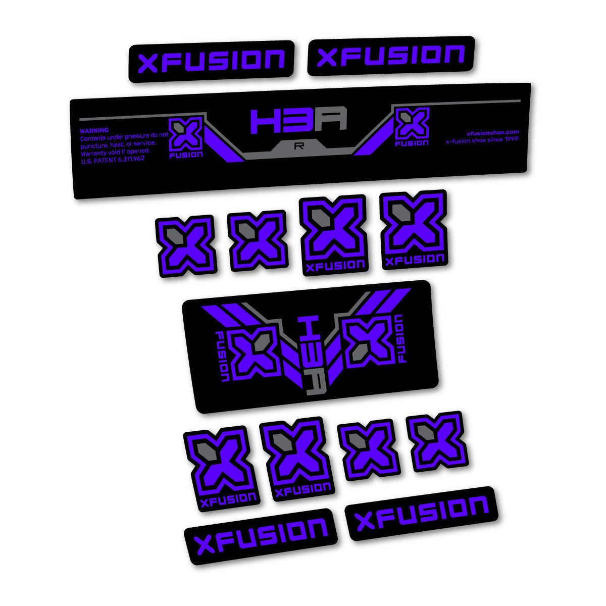 Reflex Blue decal for Xfusion H3A R 2026 rear shock – bike sticker vinyl