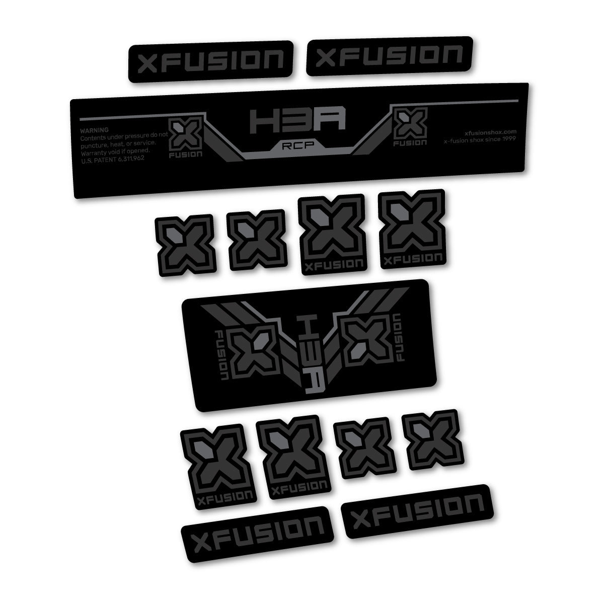 Very Dark Grey decal for Xfusion H3A RCP 2026 rear shock – bike sticker vinyl