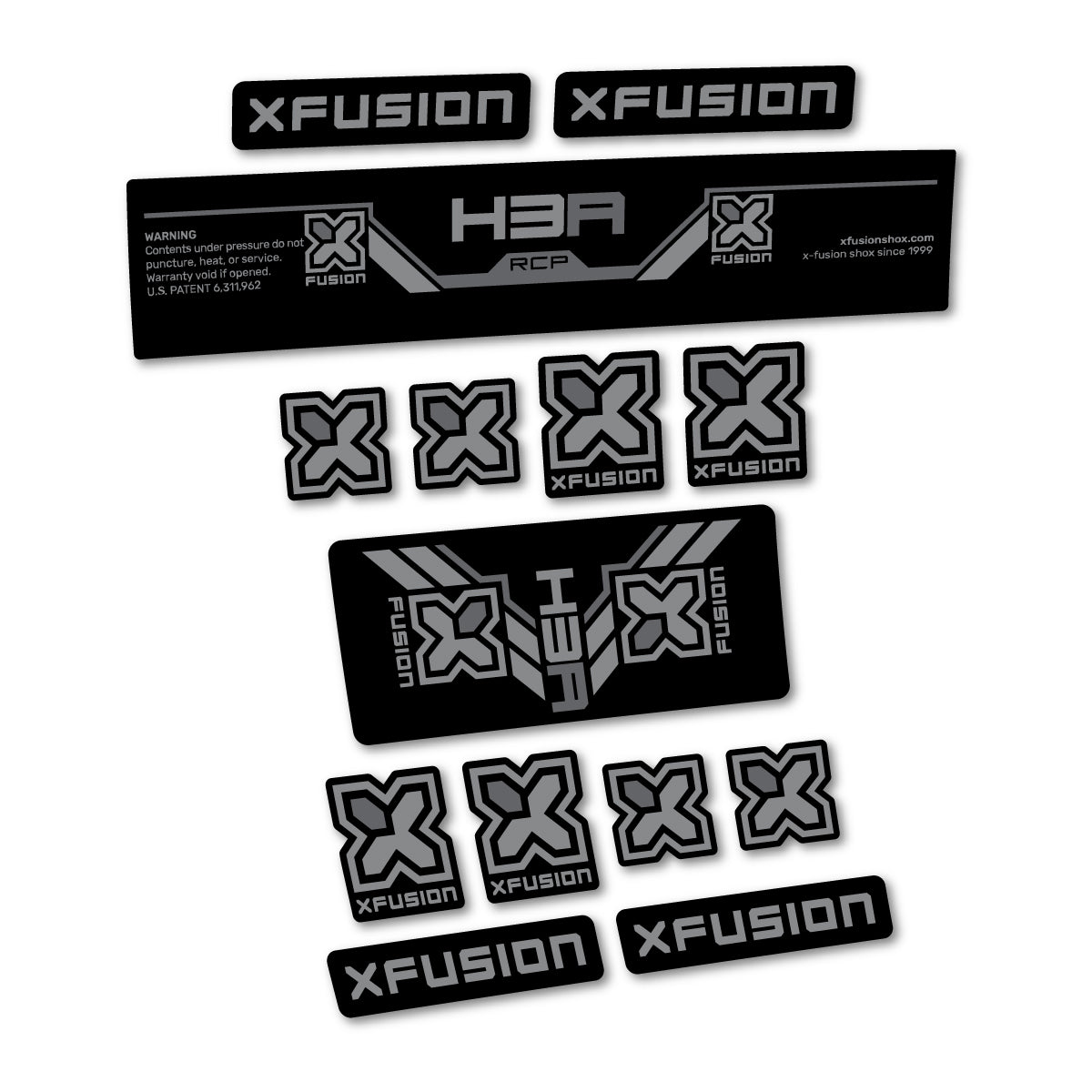 Traffic Grey decal for Xfusion H3A RCP 2026 rear shock – bike sticker vinyl