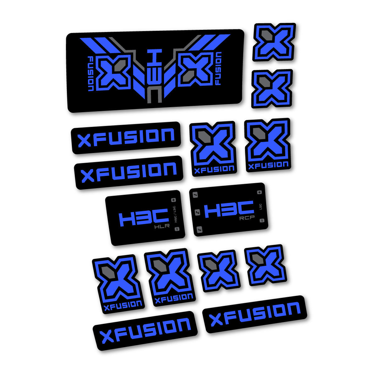 Medium Blue decal for Xfusion H3C RCP HLR 2026 rear shock – bike sticker vinyl