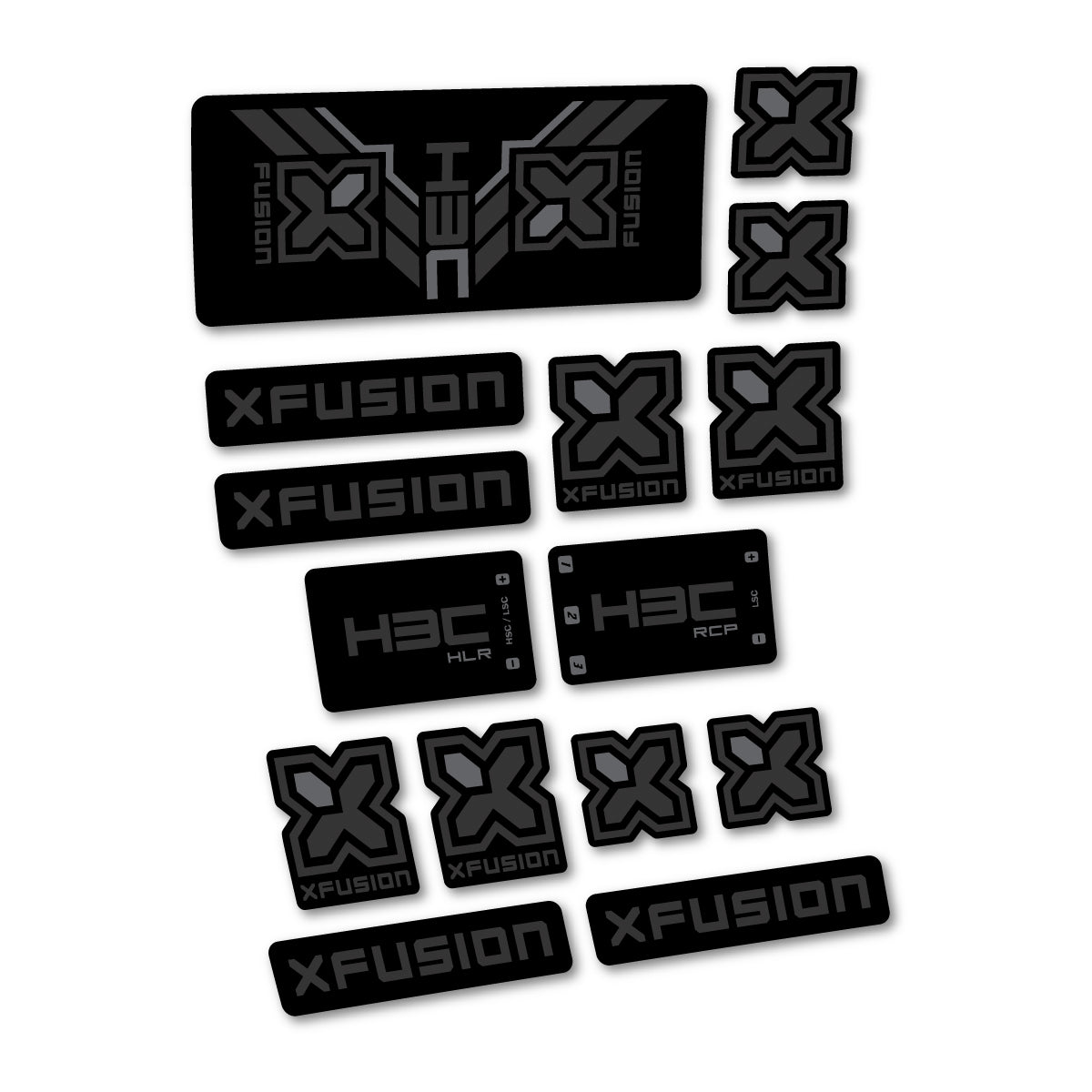 Very Dark Grey decal for Xfusion H3C RCP HLR 2026 rear shock – bike sticker vinyl