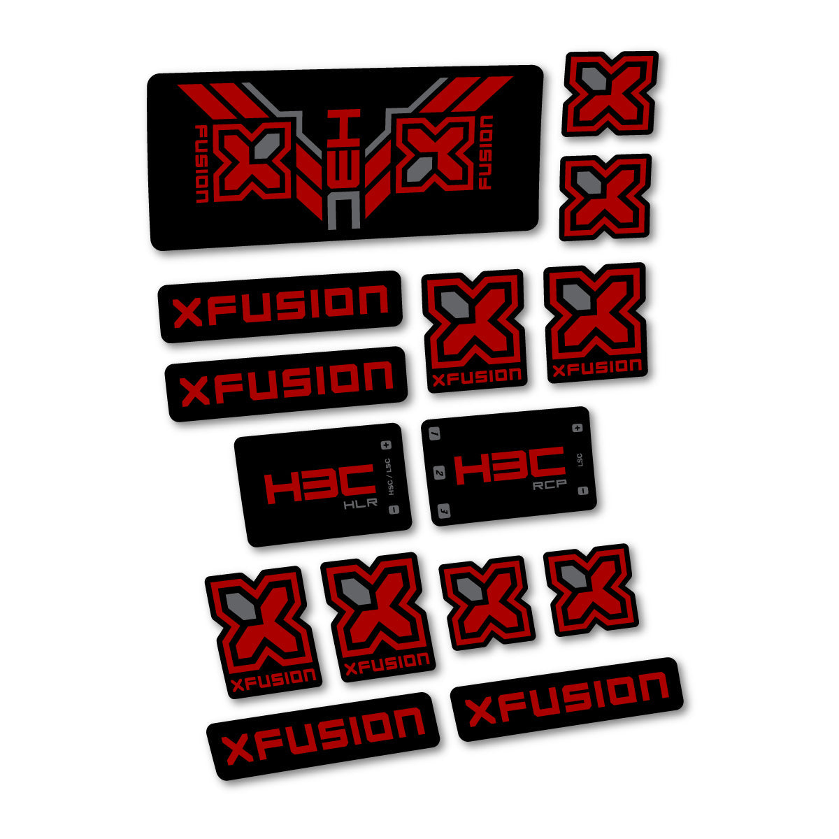 Dark Red decal for Xfusion H3C RCP HLR 2026 rear shock – bike sticker vinyl