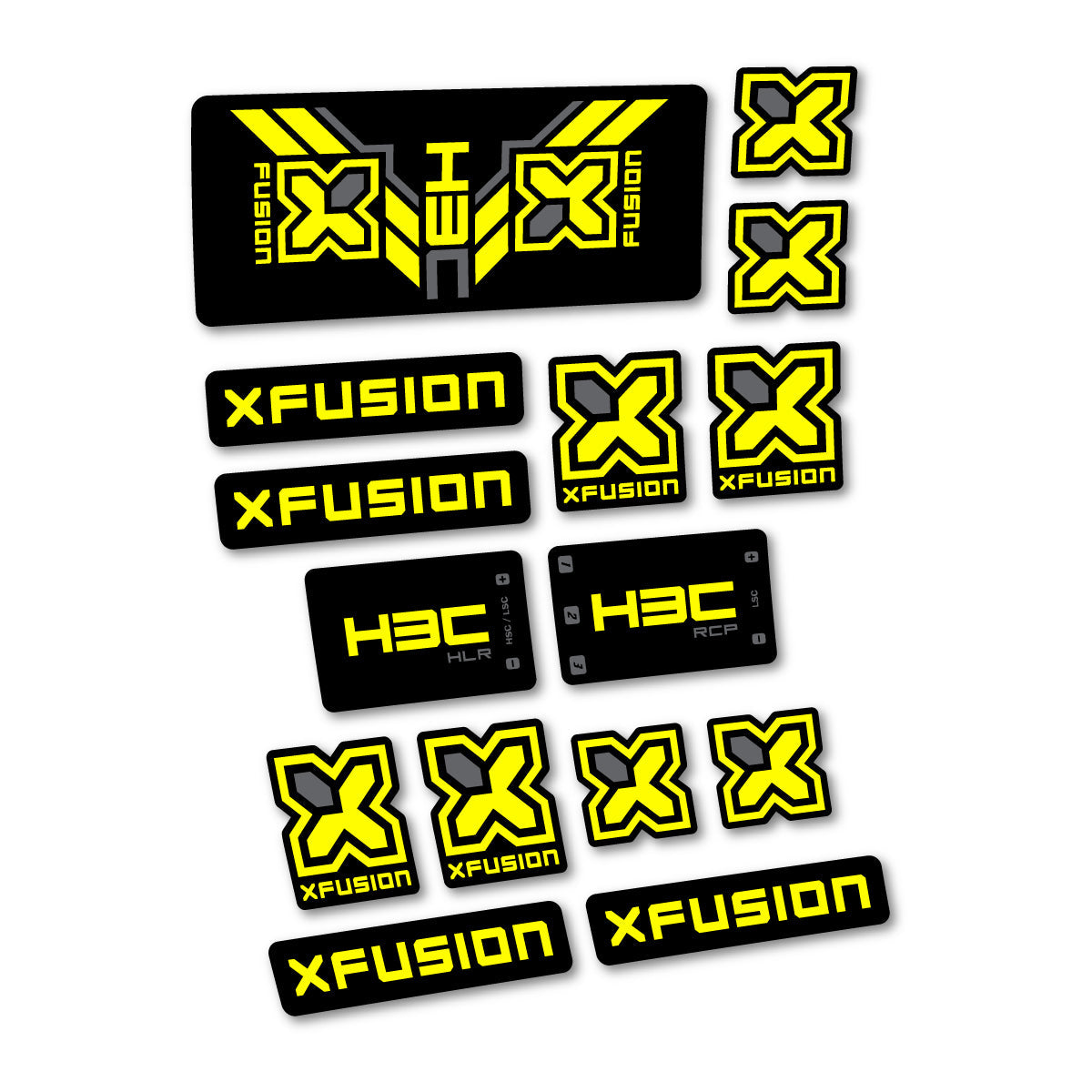 Lemon Yellow decal for Xfusion H3C RCP HLR 2026 rear shock – bike sticker vinyl