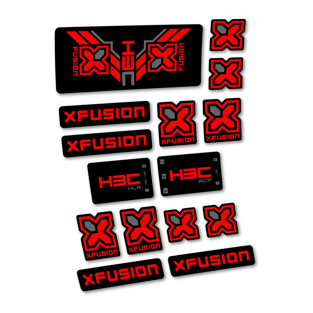 Orange Red decal for Xfusion H3C RCP HLR 2026 rear shock – bike sticker vinyl