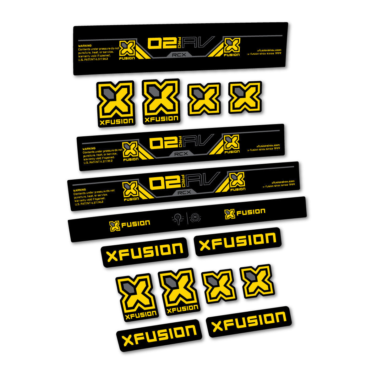 Banana Yellow decal for Xfusion O2 Pro RCX 2026 rear shock – bike sticker vinyl