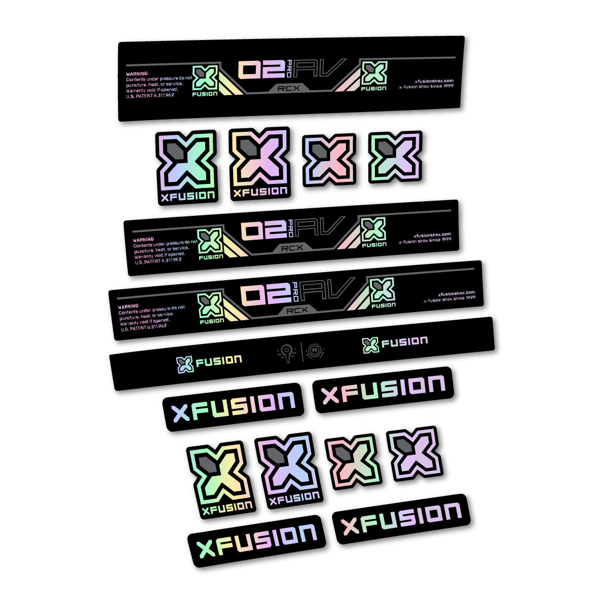 Hollographic decal for Xfusion O2 Pro RCX 2026 rear shock – bike sticker vinyl