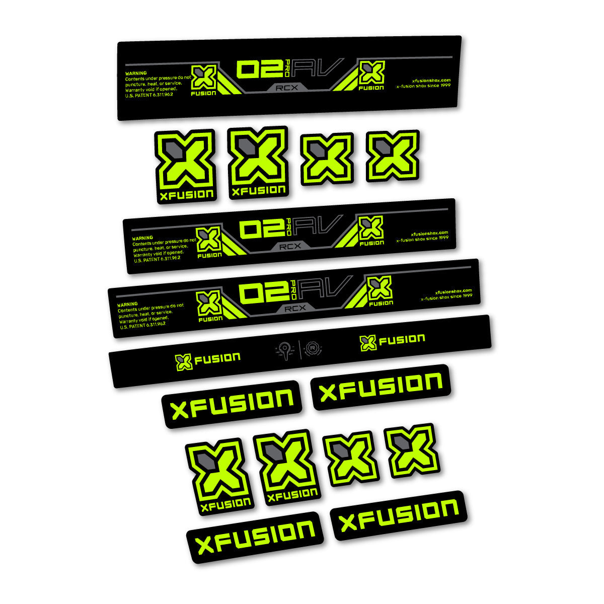 Lime Neon decal for Xfusion O2 Pro RCX 2026 rear shock – bike sticker vinyl