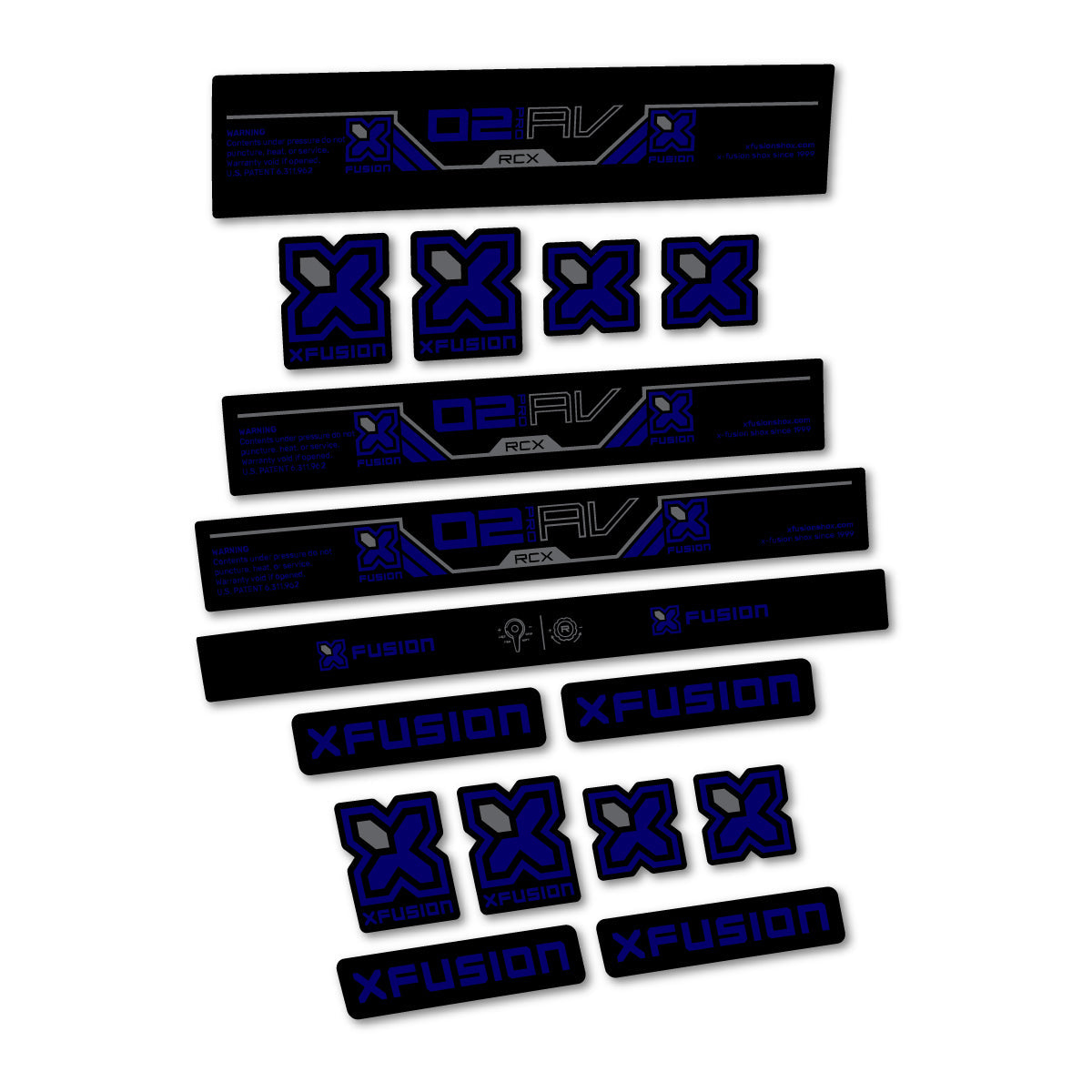 Scandinavian Blue decal for Xfusion O2 Pro RCX 2026 rear shock – bike sticker vinyl