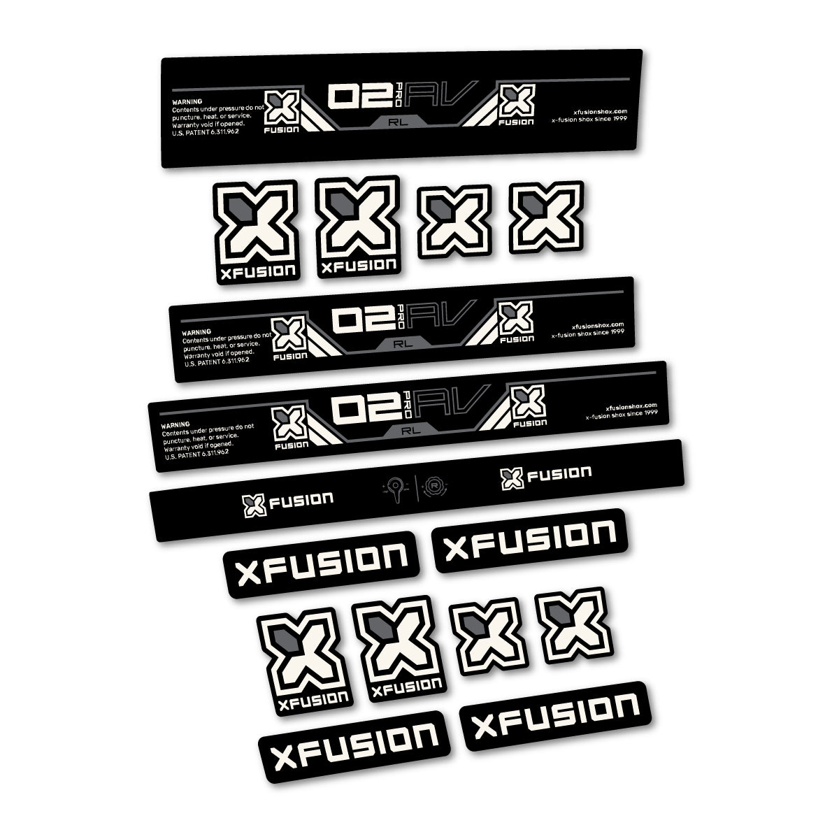 Stickers compatibles Xfusion O2 Pro RL 2026 pour amortisseur – autocollants vinyle - Blanc Cassé