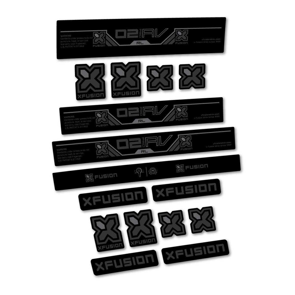 Very Dark Grey decal for Xfusion O2 Pro RL 2026 rear shock – bike sticker vinyl