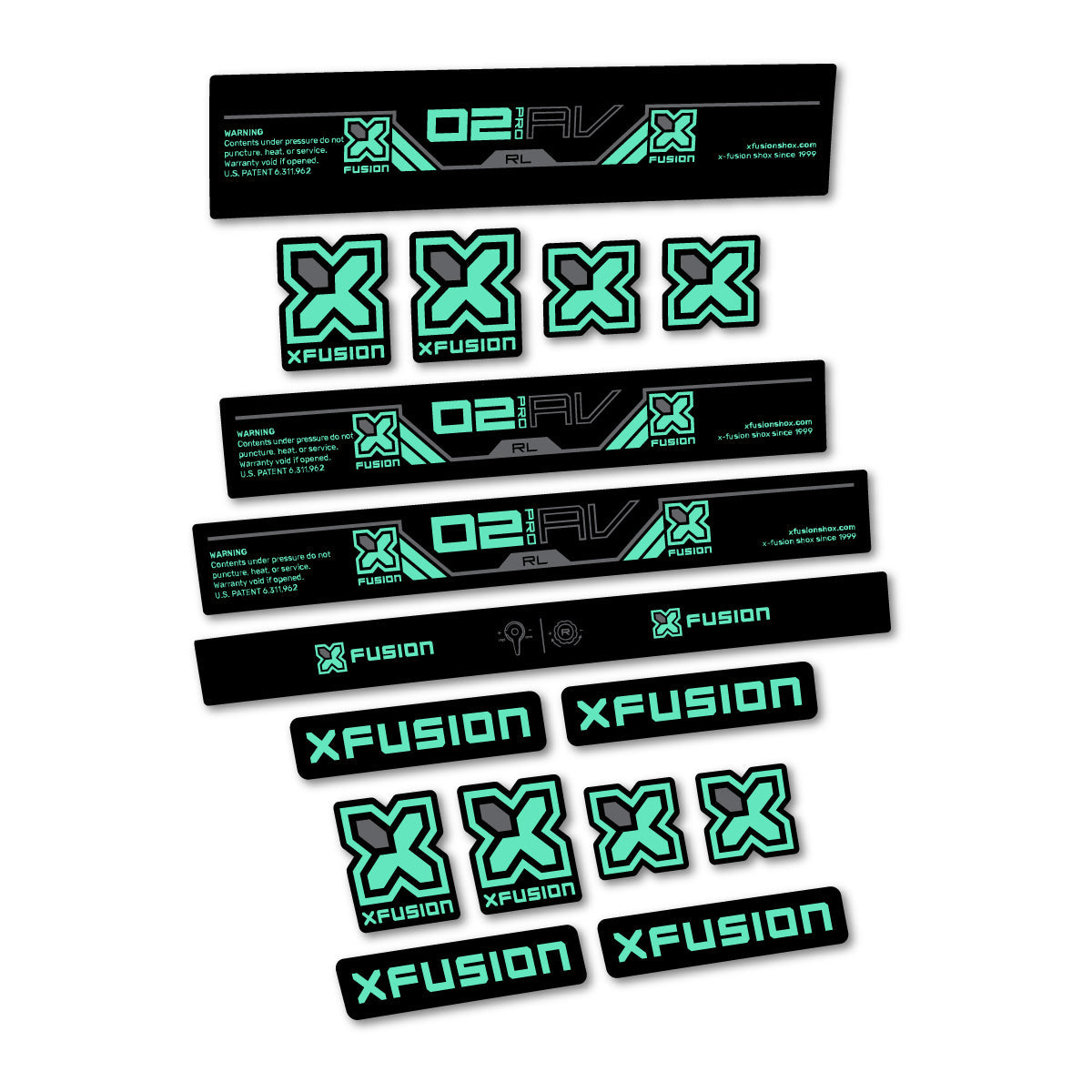 Mint decal for Xfusion O2 Pro RL 2026 rear shock – bike sticker vinyl