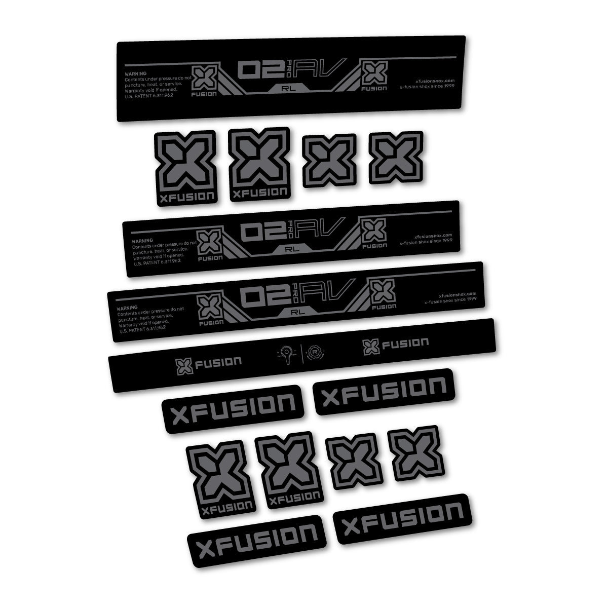 Medium Grey decal for Xfusion O2 Pro RL 2026 rear shock – bike sticker vinyl