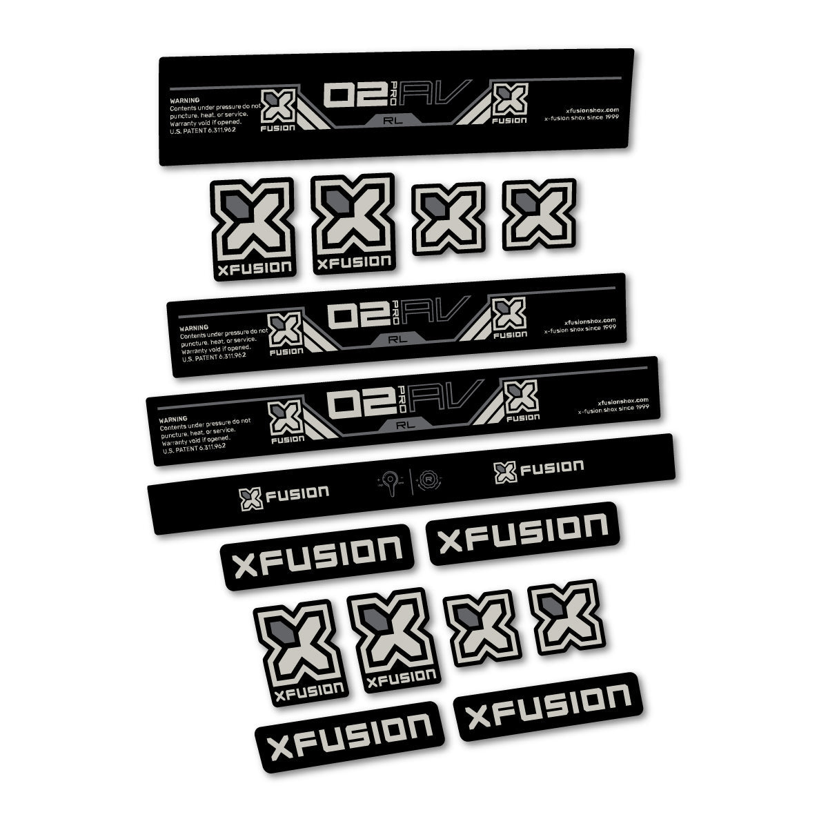 Light Grey decal for Xfusion O2 Pro RL 2026 rear shock – bike sticker vinyl