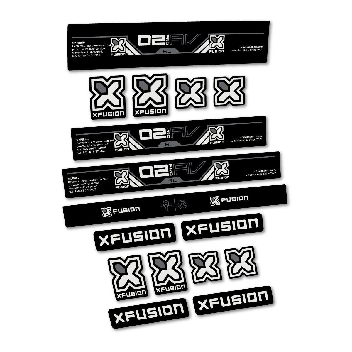 Pearl Grey decal for Xfusion O2 Pro RL 2026 rear shock – bike sticker vinyl