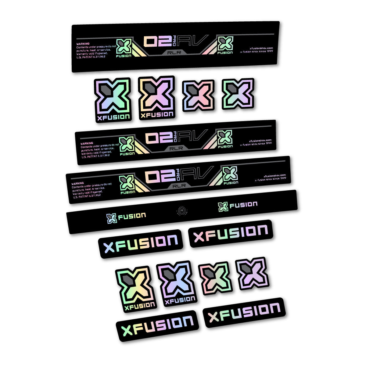 Hollographic decal for Xfusion O2 Pro RLR 2026 rear shock – bike sticker vinyl