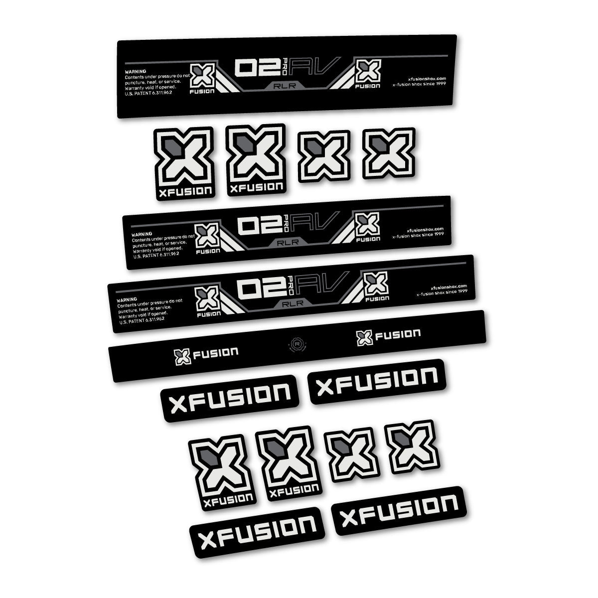 Pearl Grey decal for Xfusion O2 Pro RLR 2026 rear shock – bike sticker vinyl