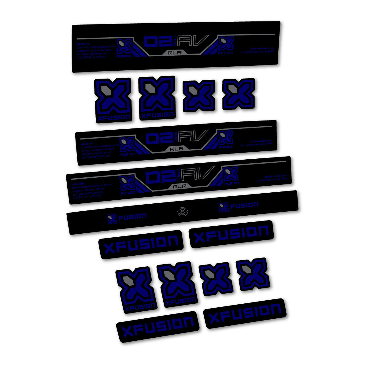 Scandinavian Blue decal for Xfusion O2 Pro RLR 2026 rear shock – bike sticker vinyl