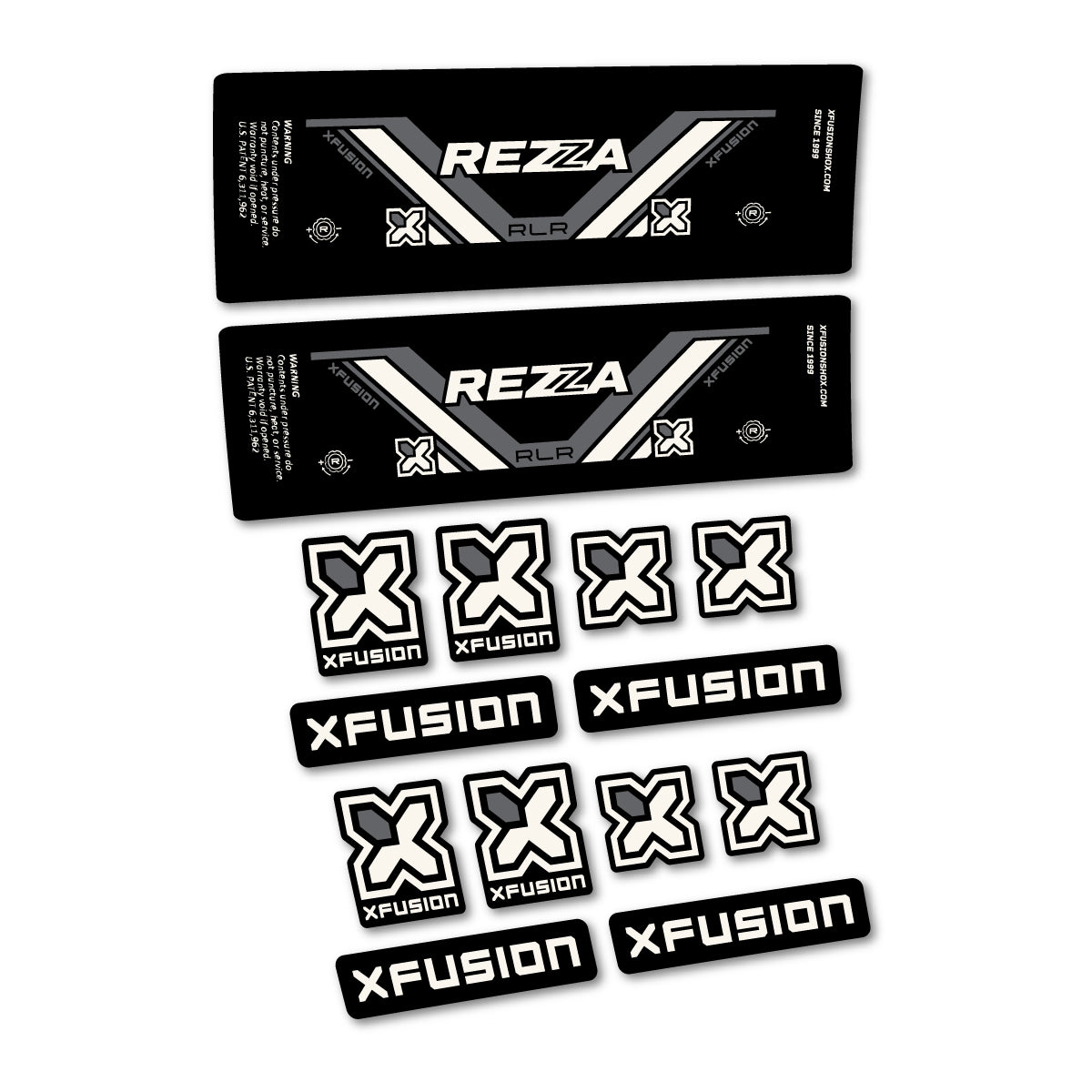 Stickers compatibles Xfusion Rezza RLR 2026 pour amortisseur – autocollants vinyle - Blanc Cassé