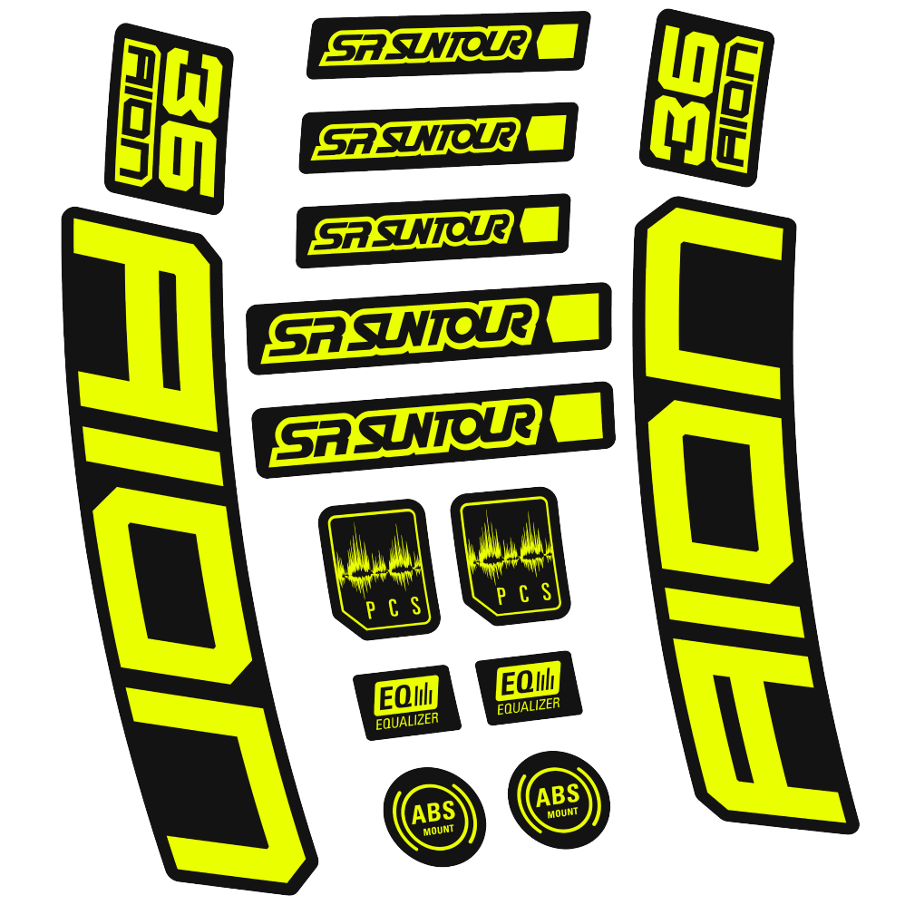 Stickers SR Suntour Aion 36 Boost White compatibles - Autocollants fourche VTT