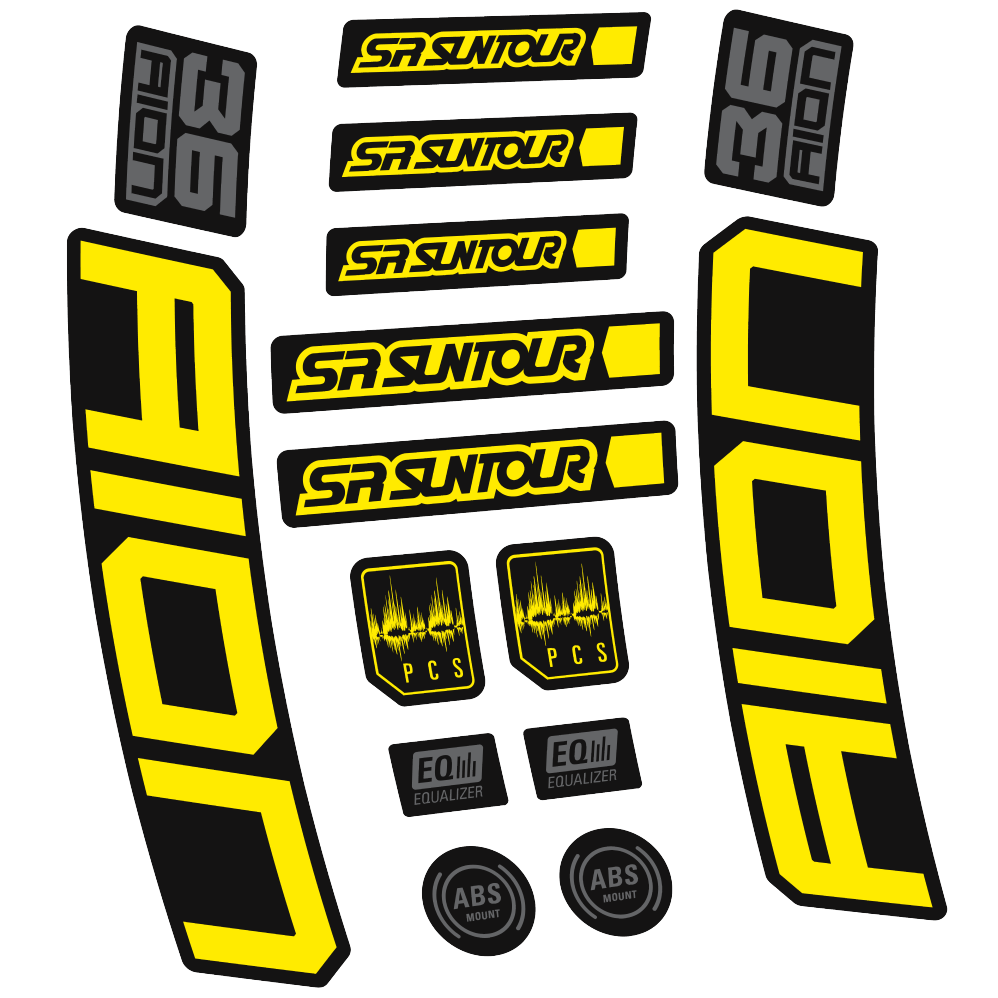Stickers SR Suntour Aion 36 Boost White compatibles - Autocollants fourche VTT